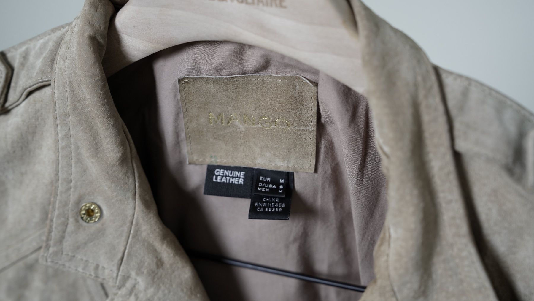 Mango Giacche: Mango Lederjacke Wildleder Jacke Bomber hellbraun beige – Nuovo (secondo la descrizione) da Zürich venduto da julia_vina 2
