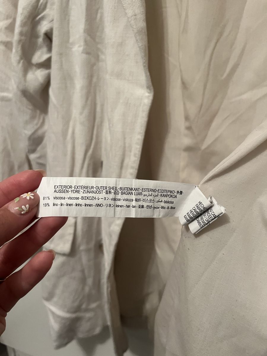 Stradivarius Giacche: Blazer en lin élégant blanc beige – Nuovo (secondo la descrizione) da Aigle venduto da sow_m7gm 8