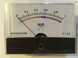 Drehspulinstrument 0-1 mA DC