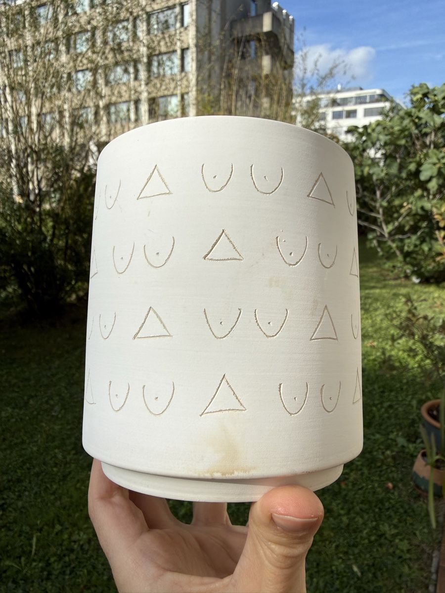 Blumentöpfe: Decorative Ceramic Plant Pot White – Gebraucht aus Zürich von lav_5zdy 1