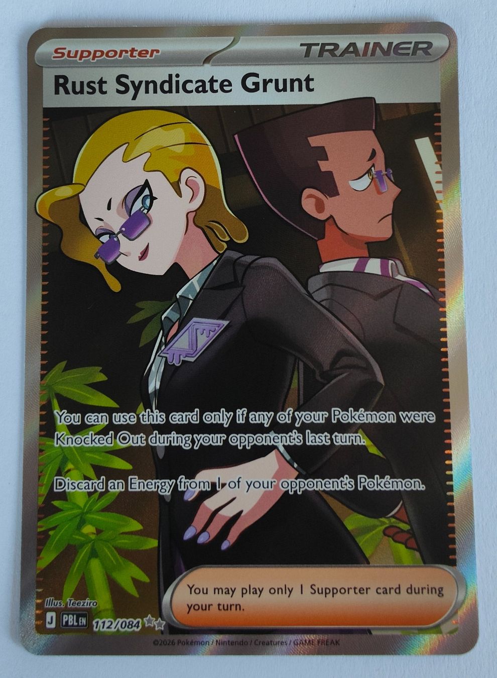 Pokémon Sammelbilder & Trading cards: Rust Syndicate Grunt - Pokemon - 112/084 - Pitch Black – Gebraucht aus Suhr von kingj01