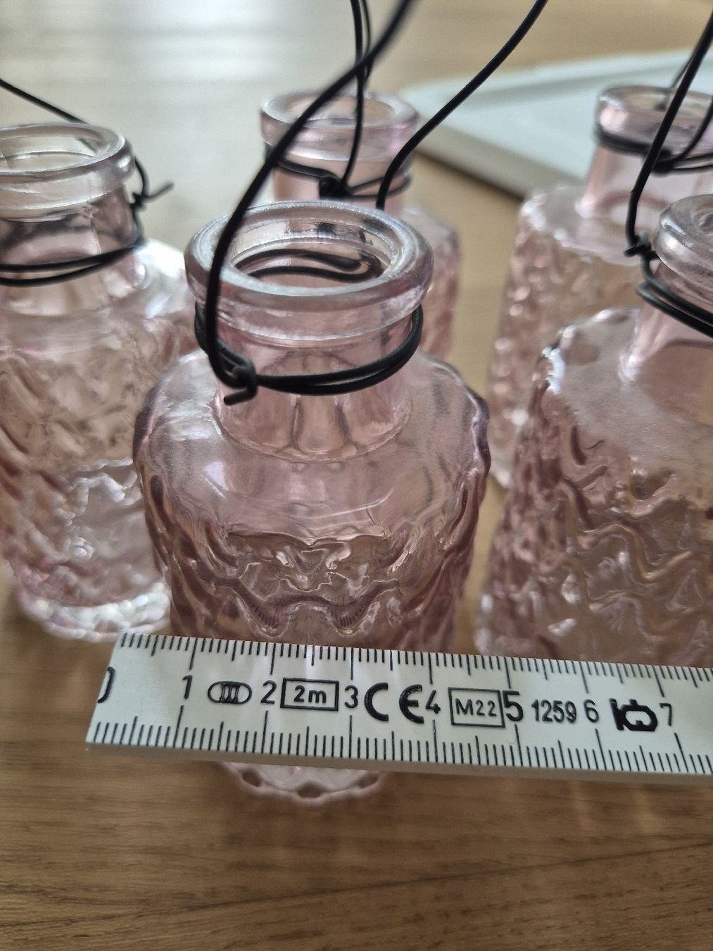 Vasi & Recipienti: 5 x Deko-Glas-Vasen rosa mit Henkel – Nuovo (secondo la descrizione) da Kollbrunn venduto da mela_nie 3