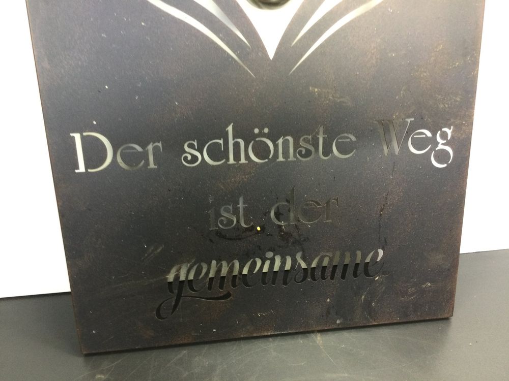 Gebrauchtes Blechschild Der schönste Weg ist der gemeinsame Kaufen