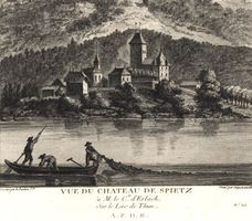 Spiez Originalkupferstich von Le Barbier 1780