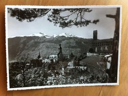 Ansichtskarte:Chur  Kathedrale St. Luzi mit Calanda 1956