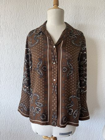 Sandro Bluse 100% Seide Grösse 3 braun