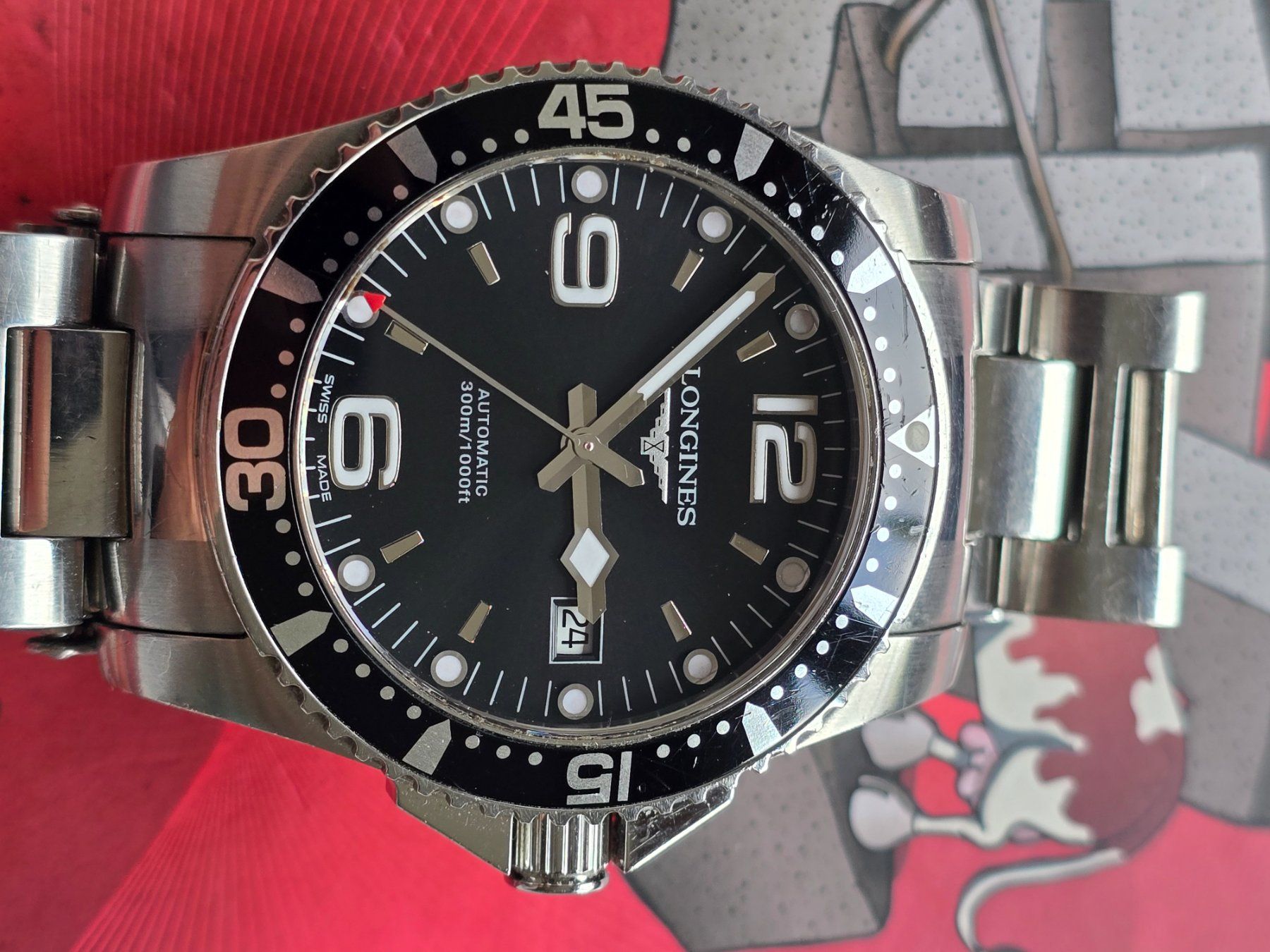 Longines Orologi: Longines Hydro Conquest Date 300m Automat wunderschoen – Usato da Muri AG venduto da Corredor 1