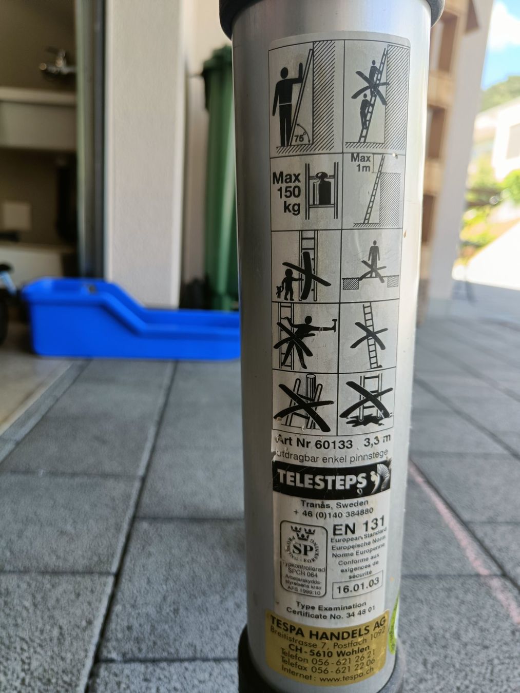 Scale: Teleskop Leiter Telesteps 3,3m Aluminium – Usato da Egolzwil venduto da Mirjam24 3