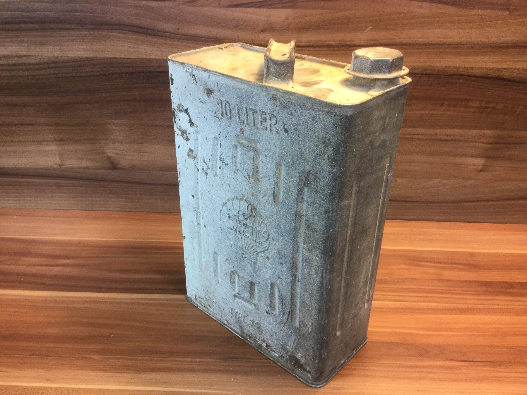 Werkzeuge: Alter Vintage Shell Öl oder Benzin Blechkanister 10 Liter – Gebraucht aus Wangen SZ von kuriosum12 6