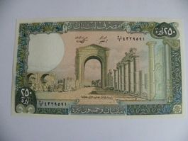 Libanon 250 Livre, Antike Seltenheit für Sammler, Unzirkulie