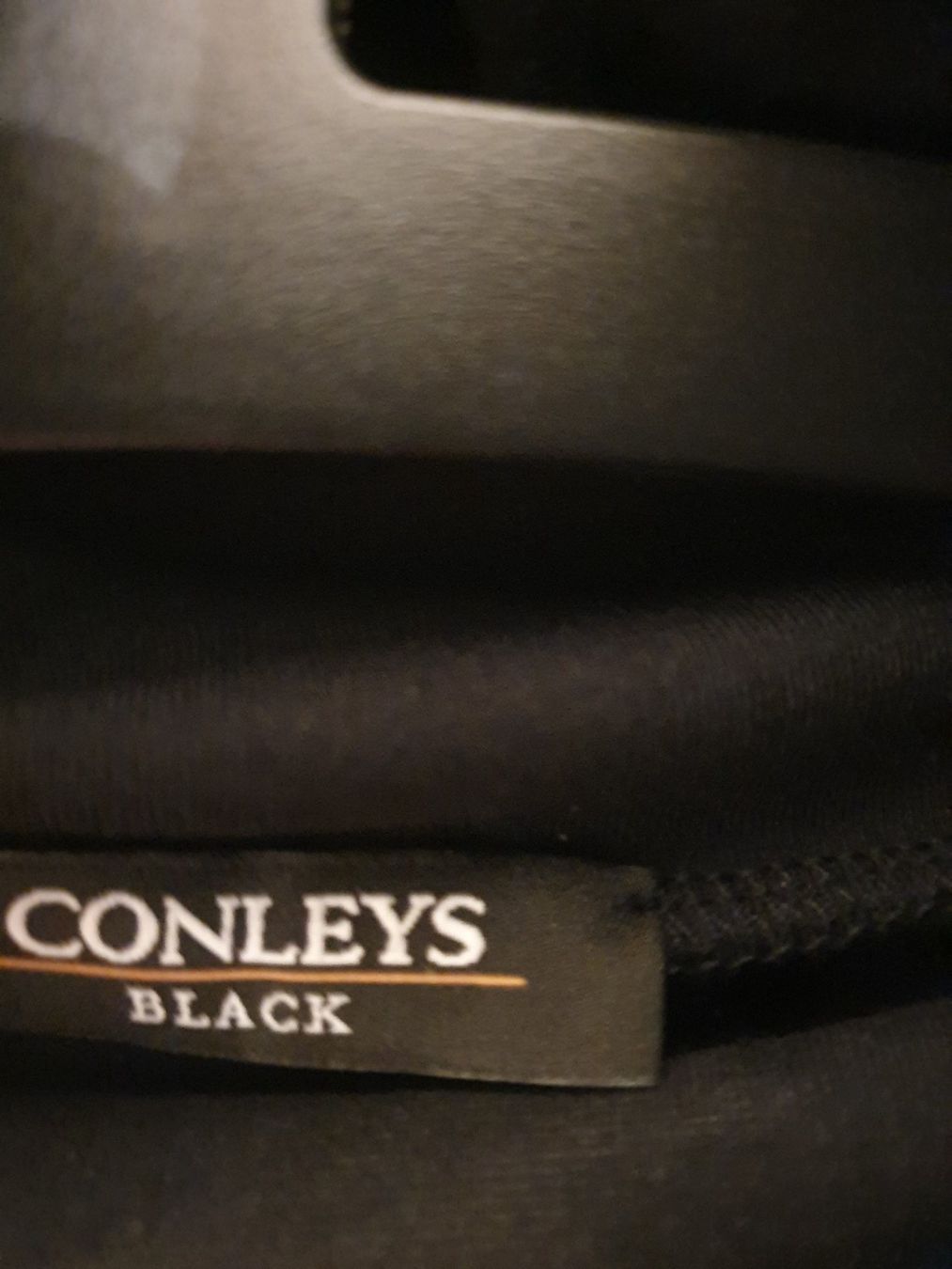 Kleider: Conleys black Rollkragen Kleid, schwarz, Gr. S mit Leder – Neu (gemäss Beschreibung) aus Heinrichswil von sabi2809 3