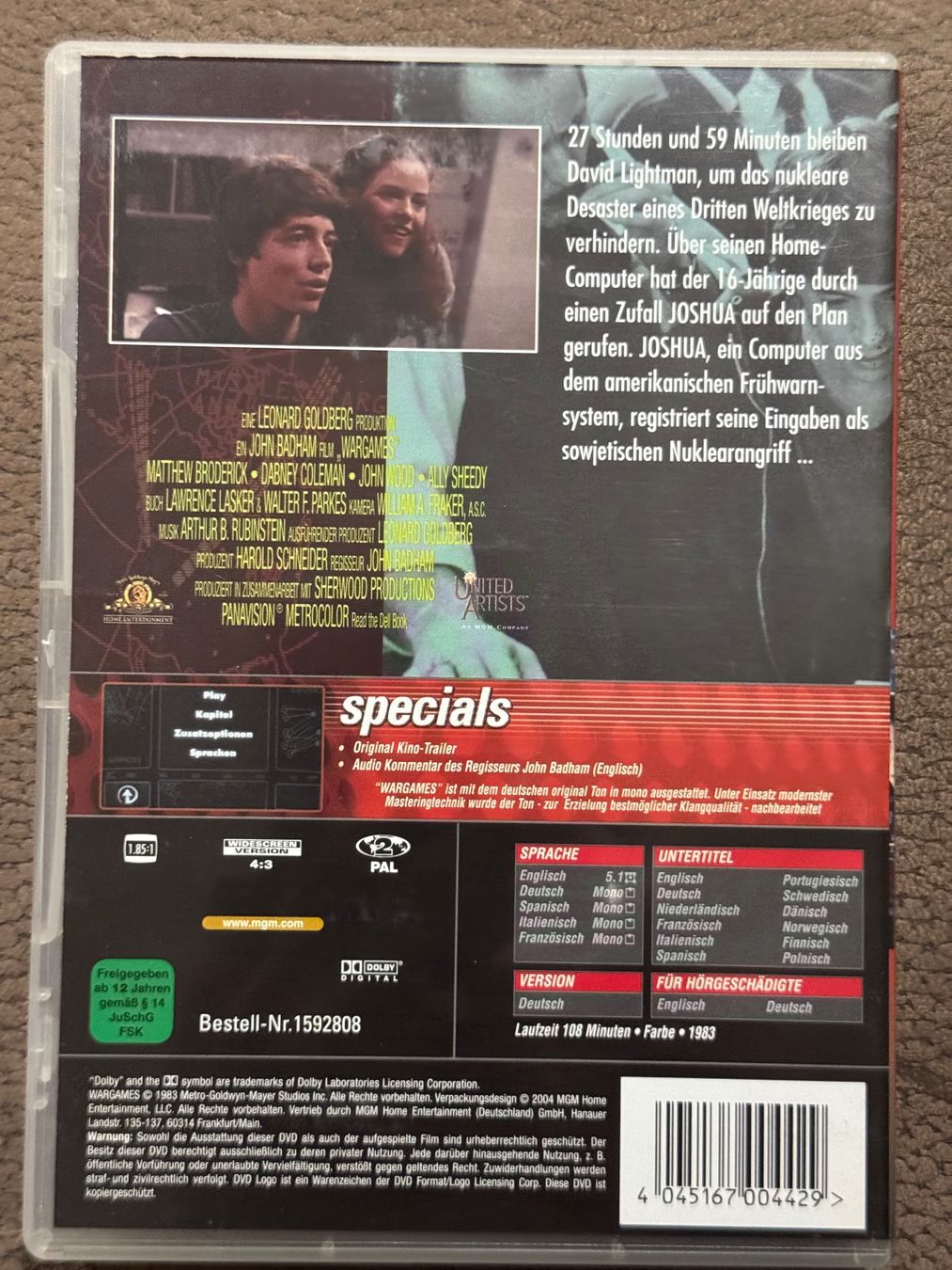 Alle DVDs: WarGames - Kriegsspiele – Gebraucht aus Dietikon von MuNathy 1