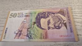 Banknote 50 Mil Pesos Colombia 