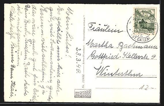 Ansichtskarten: AK Mogelsberg, Erholungsheim, 1949 – Gebraucht aus Berlin von bartko-reher 1