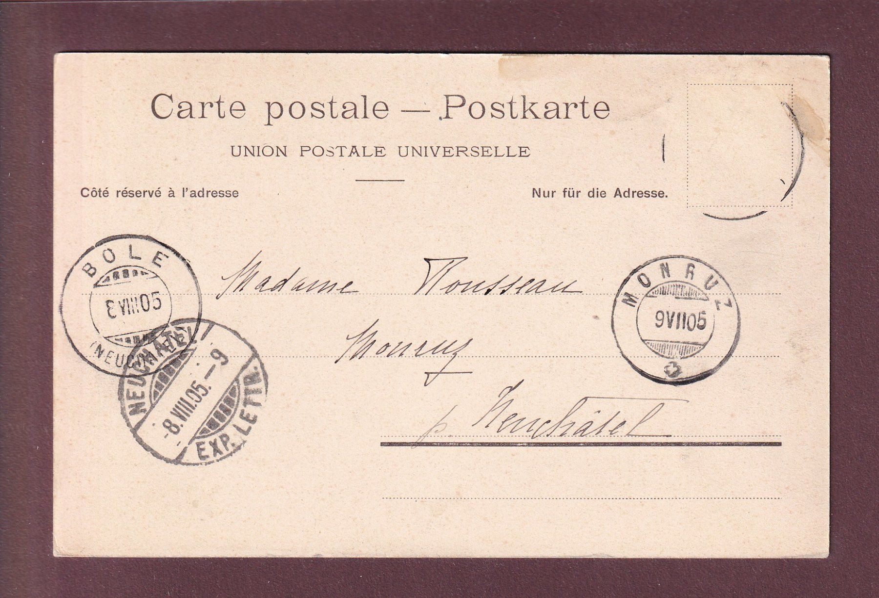 Cartes postales: GORGES DE L'AREUSE - 1905 – D'occasion à Pully par nicecards 1