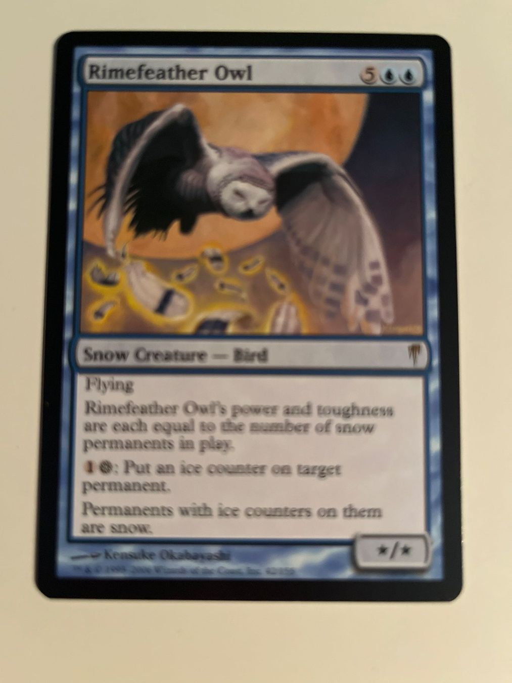 Magic The Gathering Carte collezionabili: 1 x Rimefeather Owl - Magic: The Gathering - MtG – Usato da Kriens venduto da Shadi1980