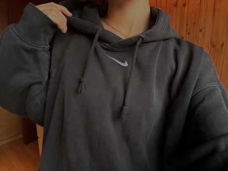 Nike Kapuzenpullover schwarz Baumwolle akzeptabler Zustand