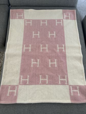 Hermès Decke rosa / beige 