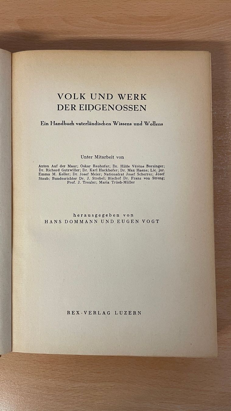 Libri: Volk und Werk der Eidgenossen – Usato da Glattfelden venduto da cybermaxx 2