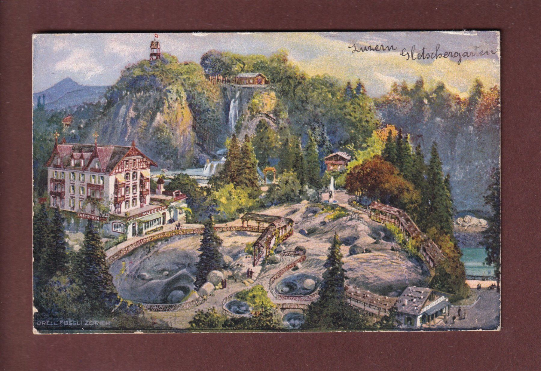 Ansichtskarten: LUZERN - Gletschergarten - 1922 – Gebraucht aus Pully von nicecards