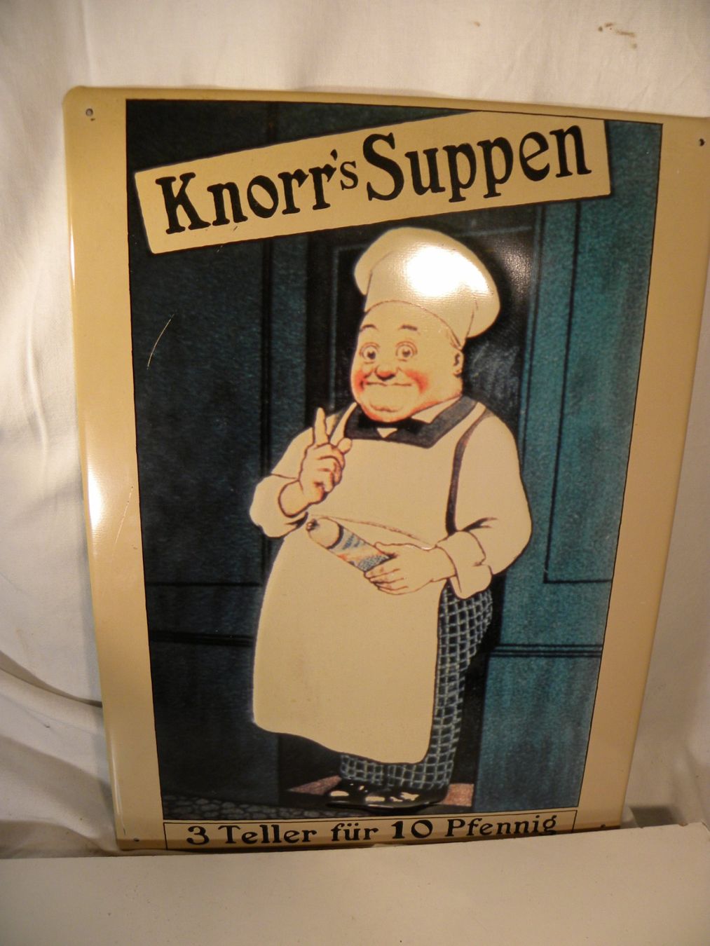 Knorr Insegne: Werbeschild Knorr's Suppen – Usato da Reinach venduto da Cargill