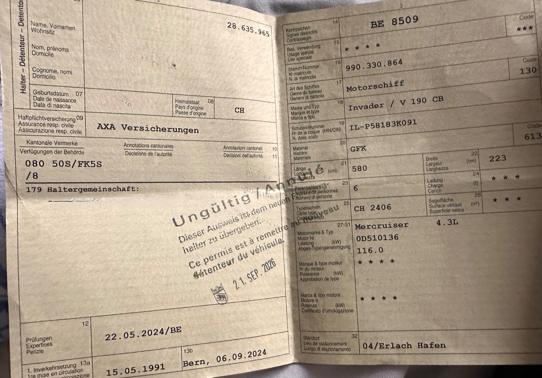Barche: Motorschiff, Invader / V 190 CB – Usato da Erlach venduto da leo_267c 7