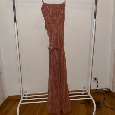 Nookie Jumpsuit mit Glitzer Grösse S Kupfer farbe