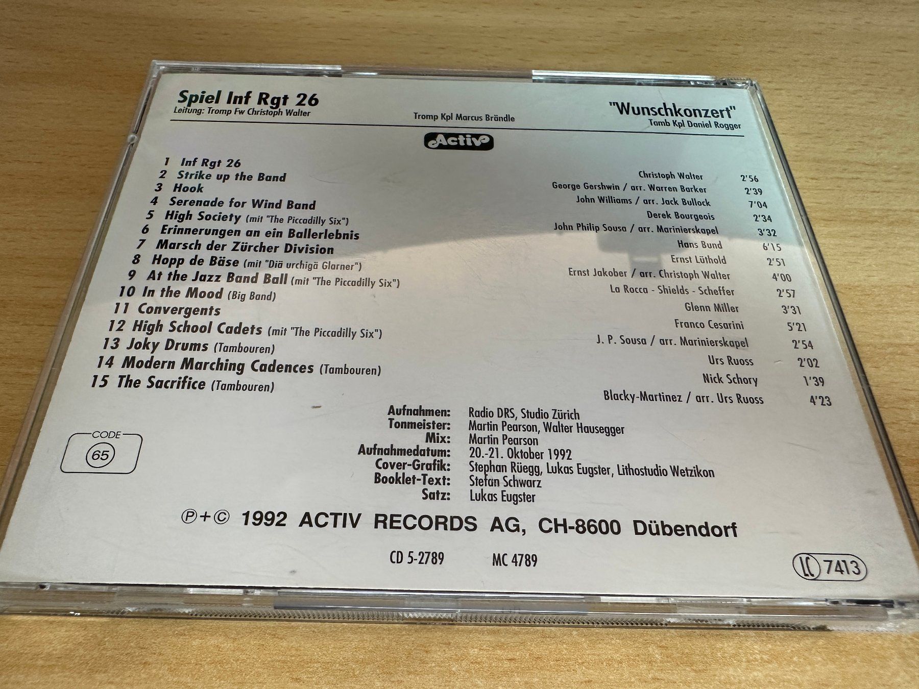 CD: Daniel Rogger  - Spiel Inf. Rgt. 26 - Wunschkonzert – Usato da Rikon im Tösstal venduto da Alpenmutz 1