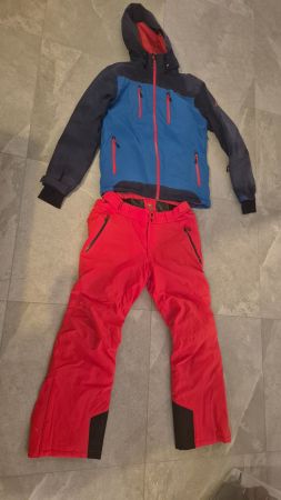 Skidress Herren McKinley Blau/Rot Jacke Gr. L und Hosen XL