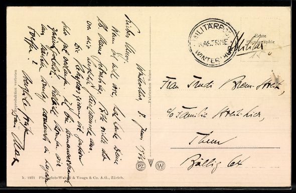 Cartes postales: AK Winterthur, Kaserne – D'occasion à Berlin par bartko-reher 1
