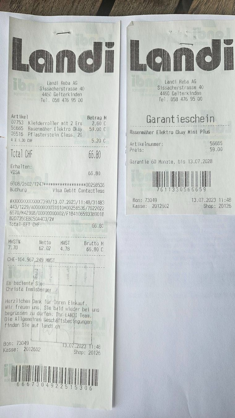 Tagliaerba: Landi Rasenmäher Elektro Okay Mini Plus – Usato da Gelterkinden venduto da reb_qh8m 1