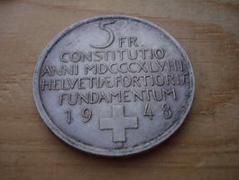 (D2) 5 Franken 1948 Bundesverfassung