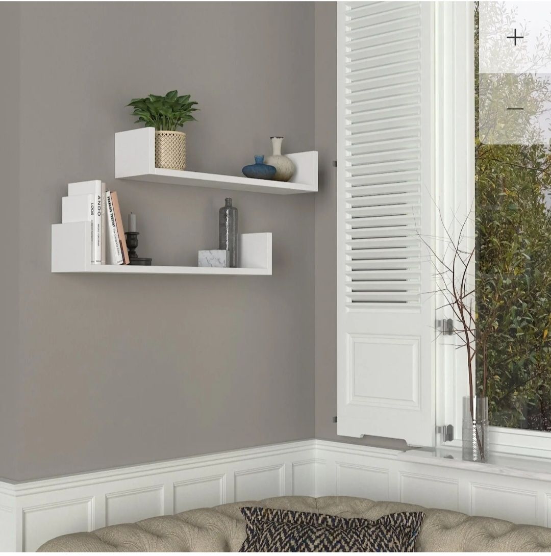 Vidaxl Scaffali: 2er Set Wandregale, plus 1zusammen gesetztes, weiss, neu. – Nuovo e nell'imballaggio originale da Degersheim venduto da Brunschi03