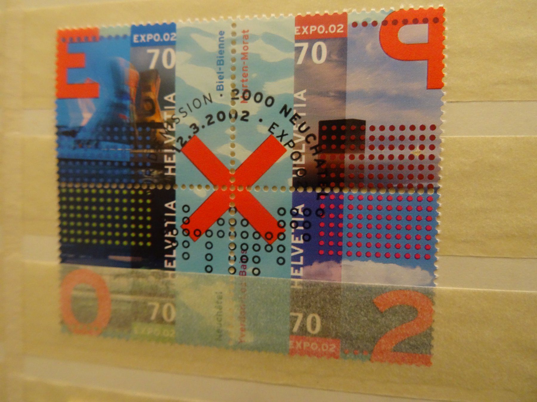 Tous les timbres: 2002 Expo Viererblock ET-STEMPEL – D'occasion à Olten par pechsisa1