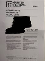 1-Tagespass Mittwoch 15.07.2026 - Gurtenfestival