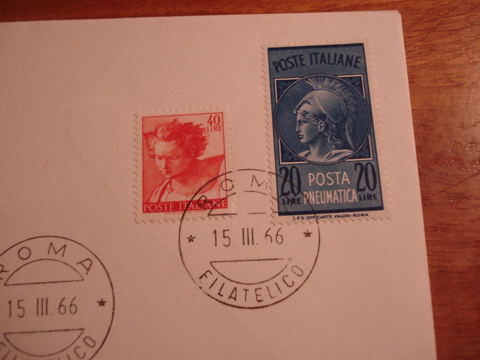 Alle Briefmarken: Italien 1966, FDC Posta Pneumatica – Gebraucht aus Niederwil AG von morostahu 1