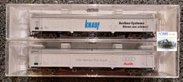 Fleischmann - 2 Grossraumgüterwagen Audi / Knauf - RARITÄTEN