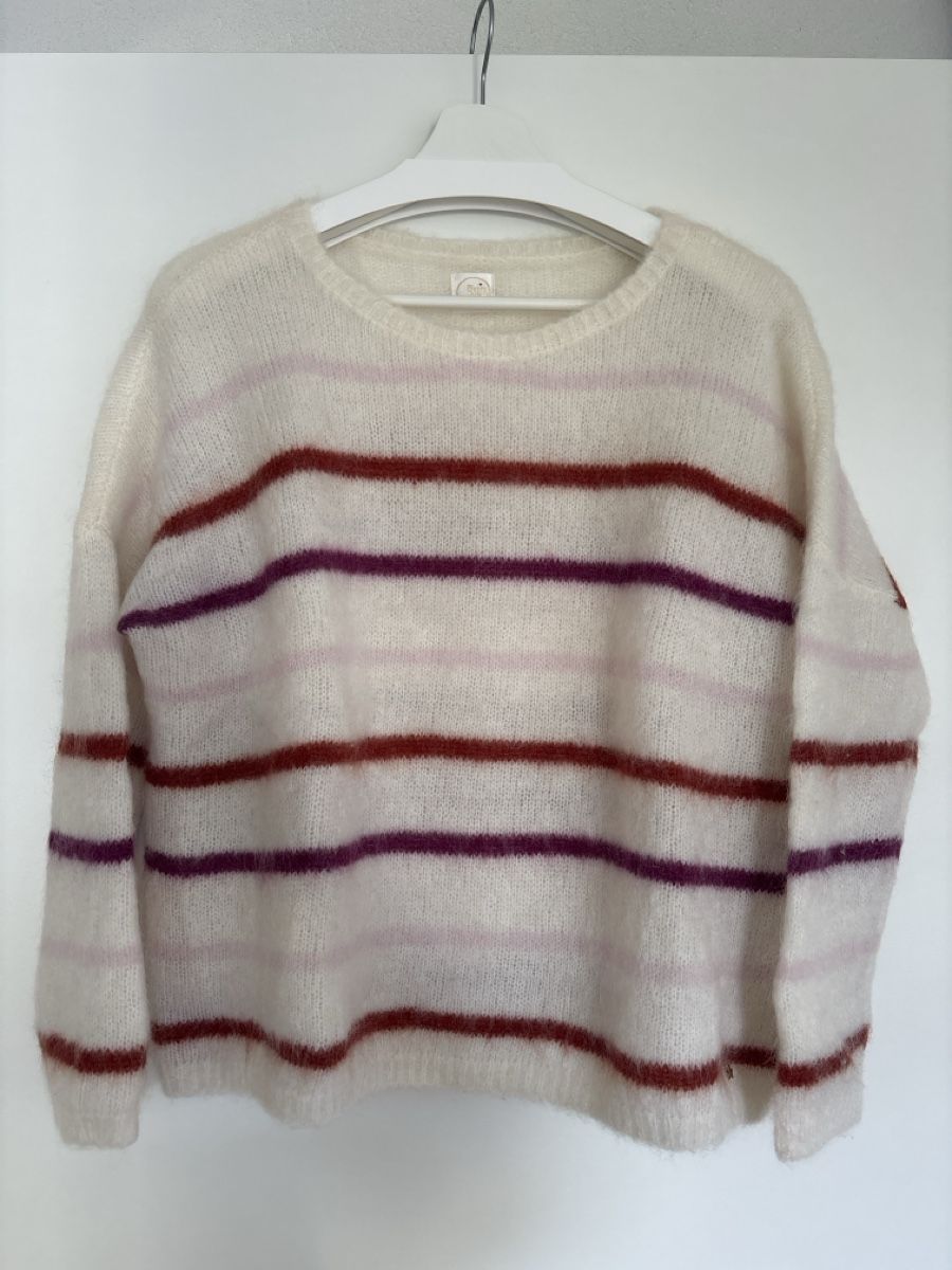 Des Petits Hauts Maglioni & Felpe: Pull Des Petits Hauts modèle Brett rayé blanc taille T1 – Usato da Prilly venduto da emi_j6lb