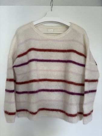 Pull Des Petits Hauts modèle Brett rayé blanc taille T1