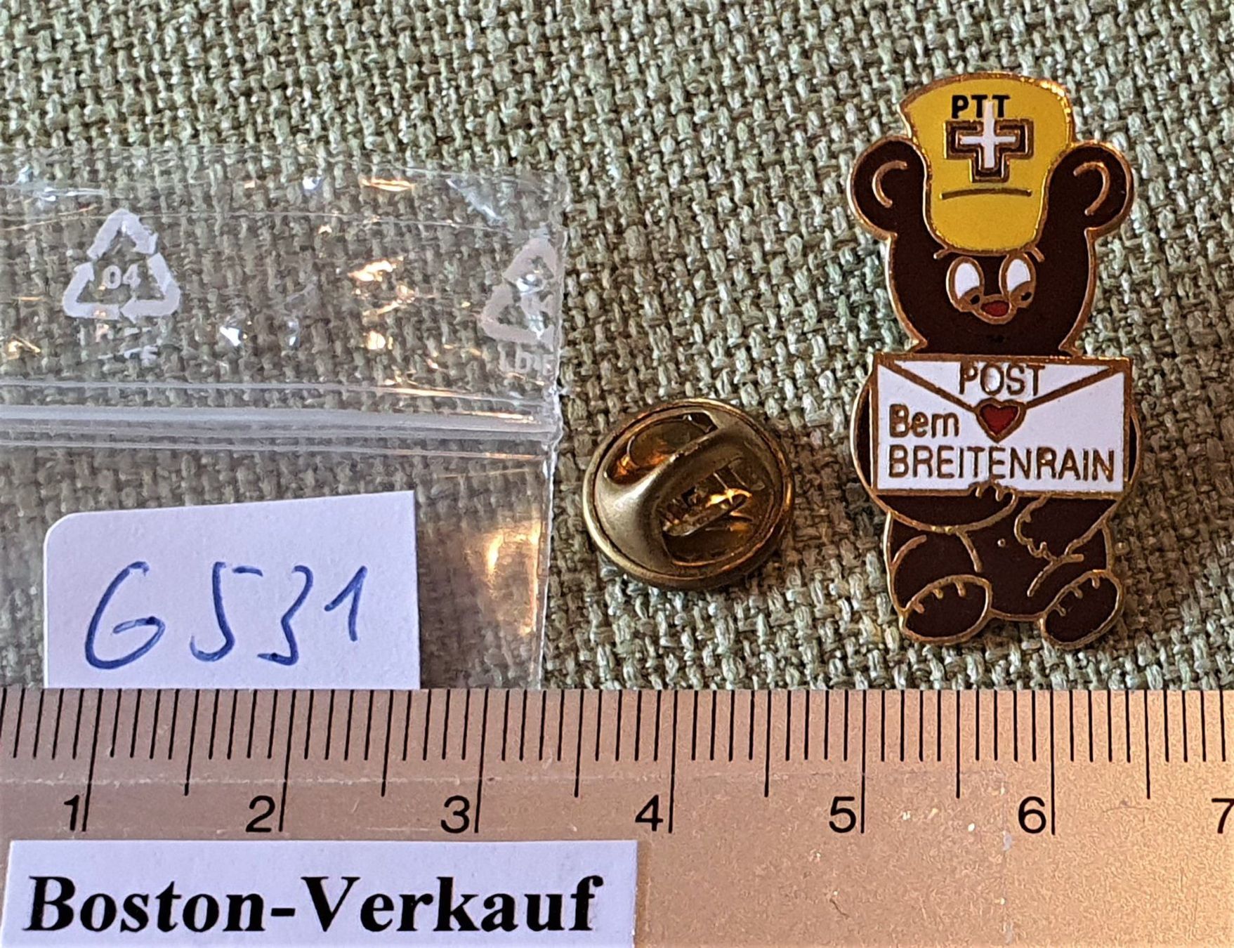 Placchette & Badge: G531 - Pin Bär PTT Post Bern Breitenrain – Usato da Reinach BL venduto da Boston-Verkauf 1