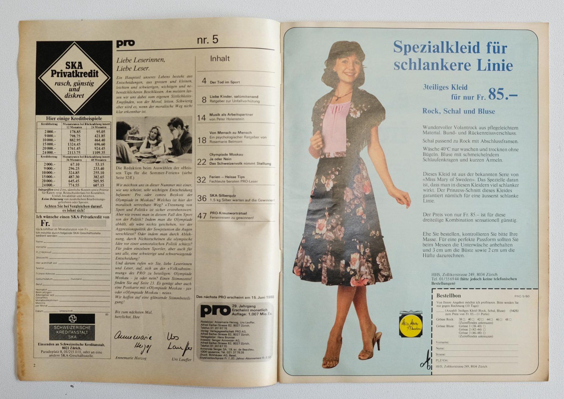 Zeitschriften & Magazine: Pro 1980 Nr. 5, Olympiade Moskau Ja oder Nein – Gebraucht aus Zürich von Melody2000 1