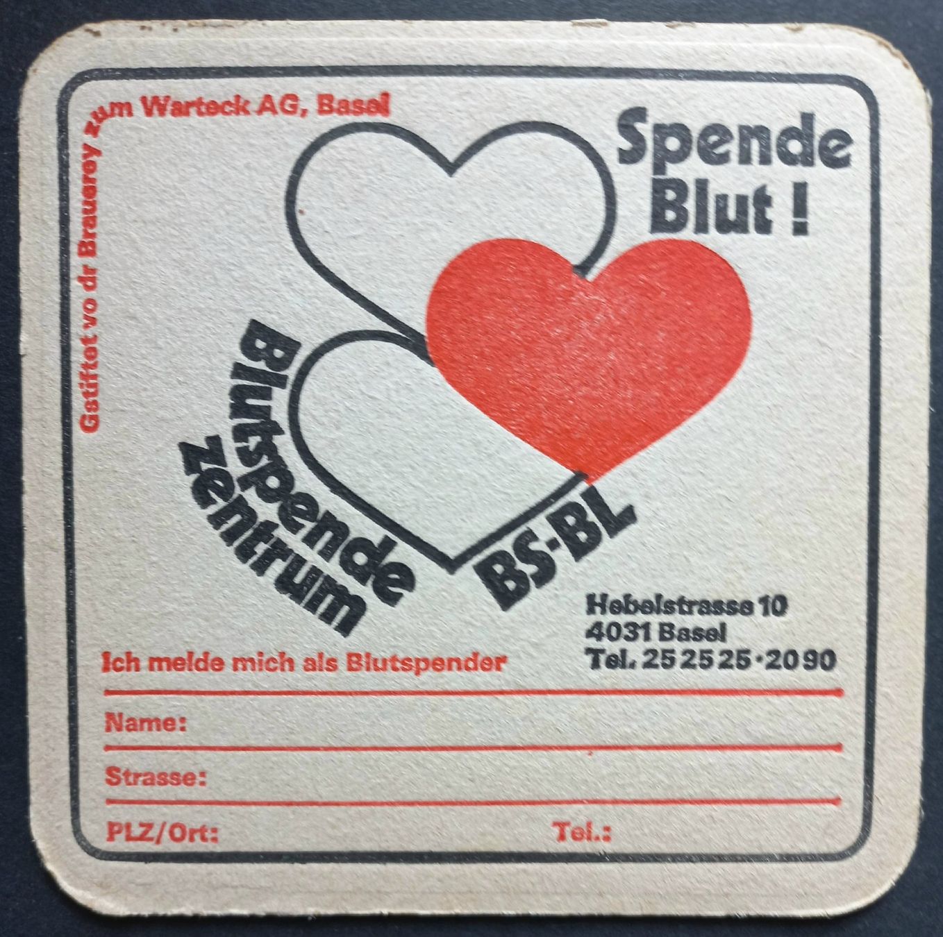 Sottobicchieri: Bierdeckel - Bluetspänder - CH – Usato da Niederuzwil venduto da lubimaja 1