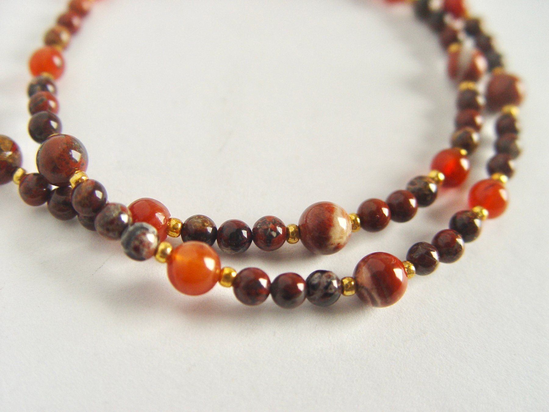 Catenine: Collier aus Jaspis und Karneol – Usato da Henggart venduto da gernli 2