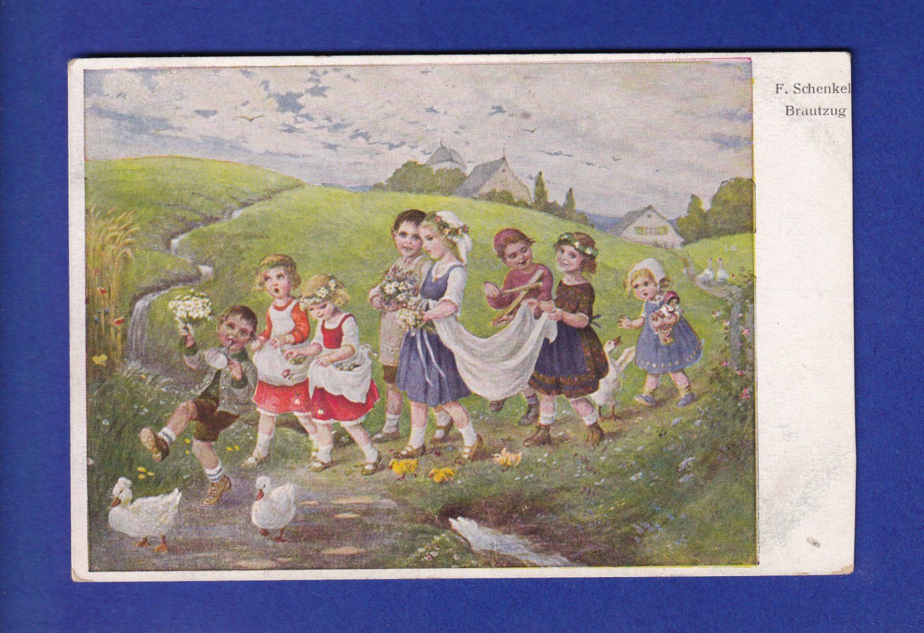Ansichtskarten: ENFANT / KIND - Brautzug – Gebraucht aus Pully von nicecards-shop