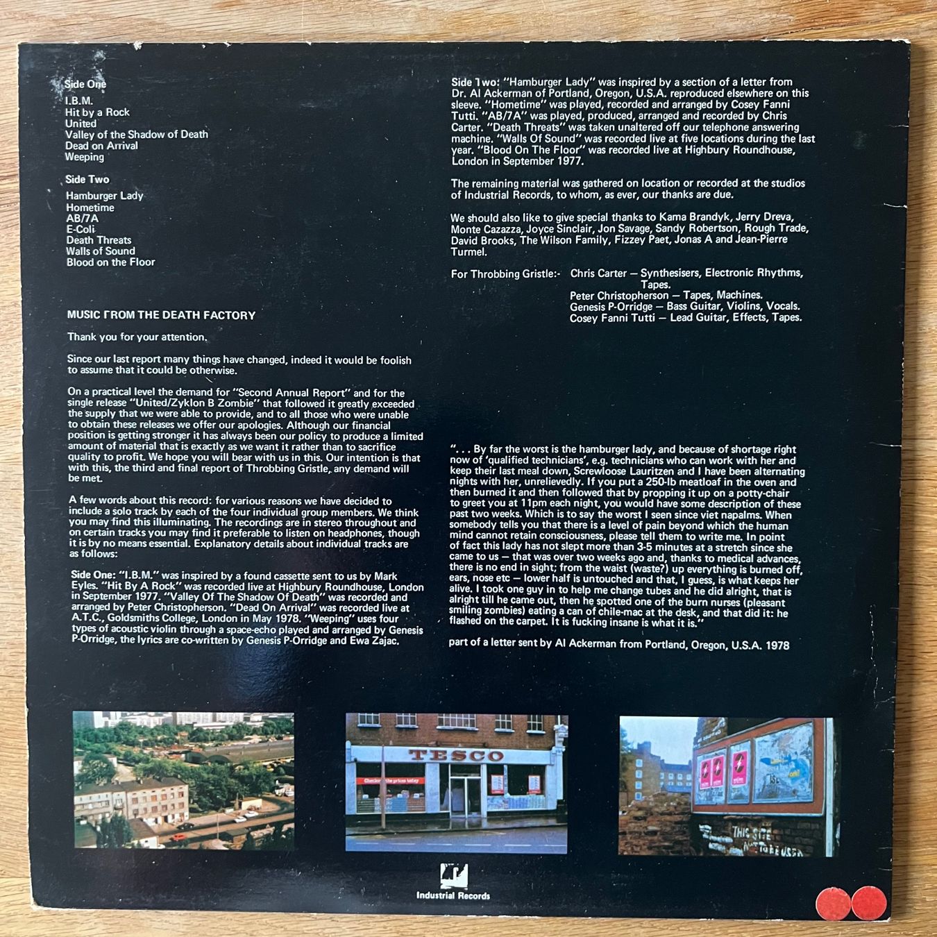 Schallplatten: Throbbing Gristle - D.o.A The Third And Final Report / 1. UK – Gebraucht aus Gais von soundcave57 1
