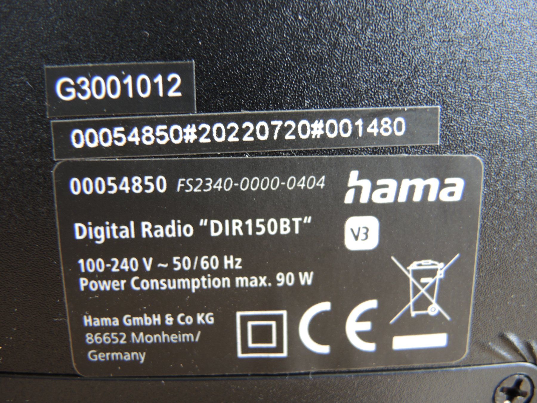 Hama Radio: Hama DIR150BT Digitalradio DAB+ mit Fernbedienung Bluetooth – Usato da Rorschach venduto da maeck8 9