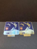 2 seltene F/A-18 Aufkleber Gold + Silber Swiss Made
