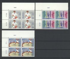 1987, Sonderpostmarken II , Viererblöcke**
