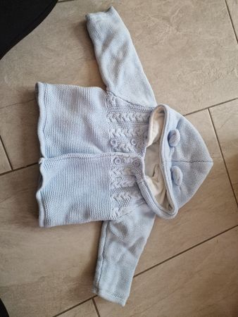 Süsser Baby Strickpullover mit Kapuze, Gr. 68