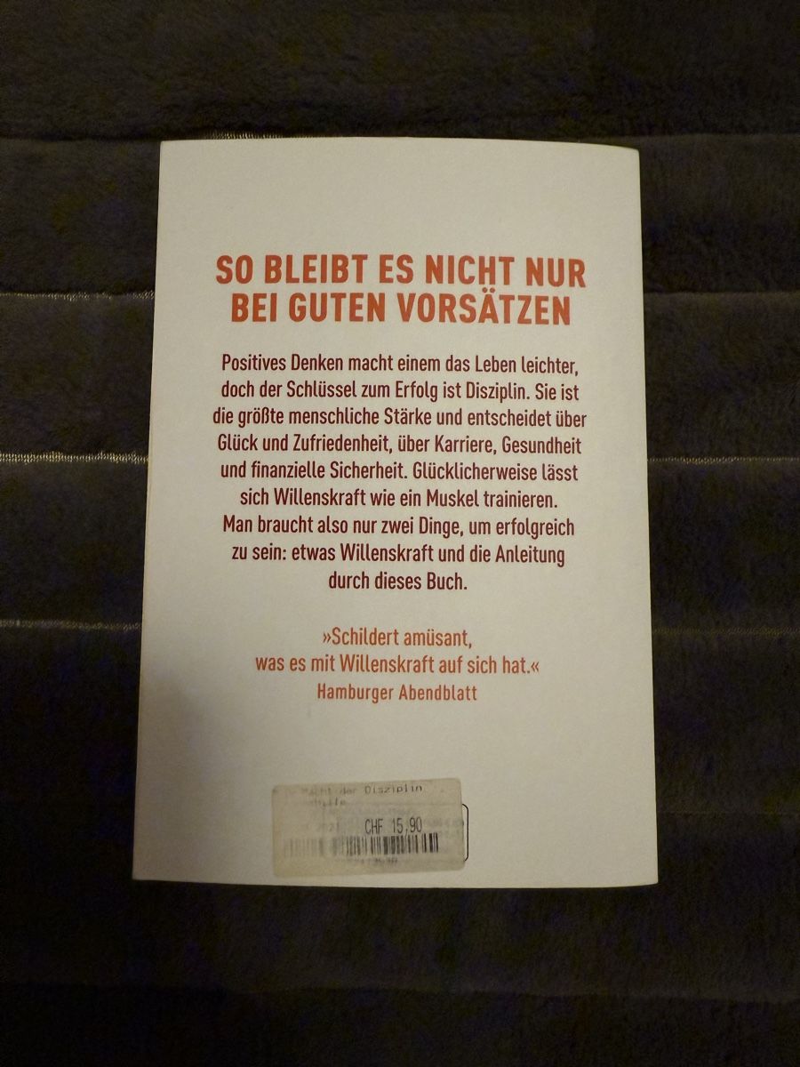 Libri: Buch - die Macht der Disziplin – Usato da Gossau SG venduto da laura_dema 1